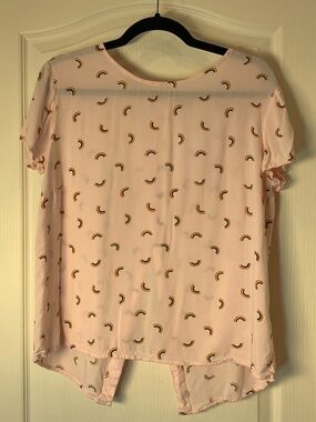 Twik Simons Summer Blouse Festival Softgirl Pastel Pride Cute Rainbow Top M